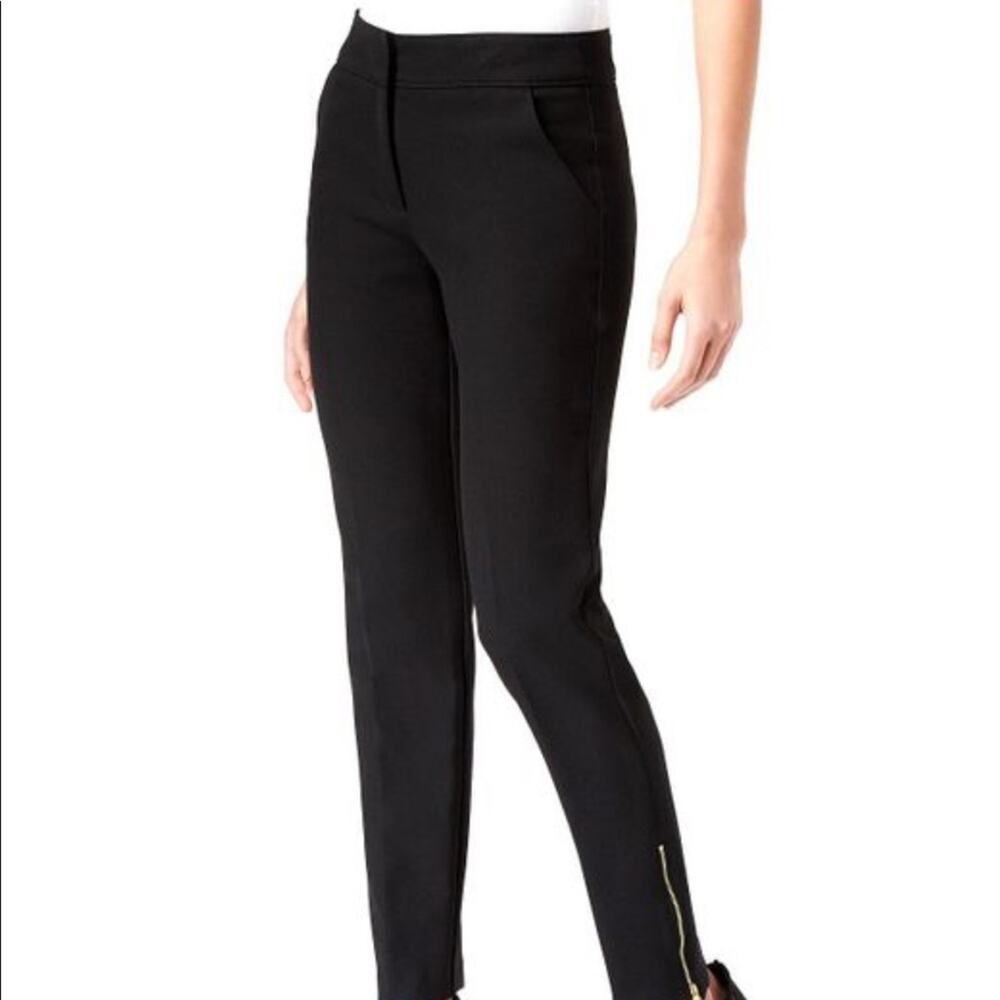 Trina Turk Elrita black zip ankle twill pants size 28